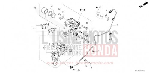 REAR BRAKE CALIPER CB650RACR de 2024